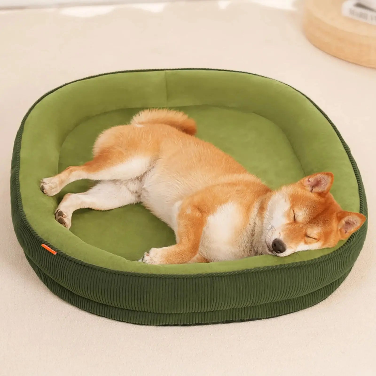 Corduroy Dog Bed Removable Washable Dogs Mat Winter Thickened Warmth Dogs Pad Soft Plush Anti-Slip Pet Sofa Bed Dog Accessories