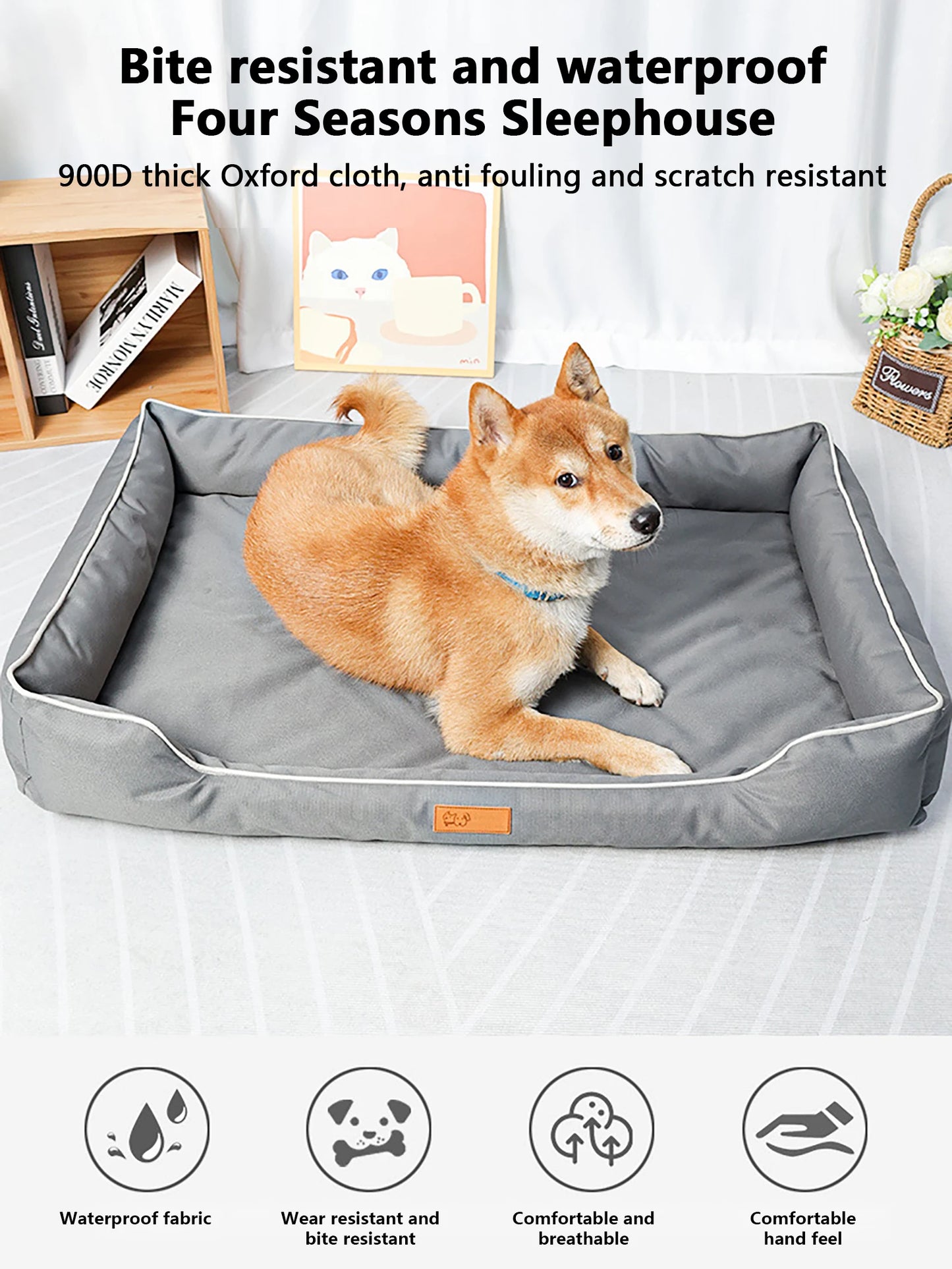 Removable Waterproof Bite-Resistant Dog Bed