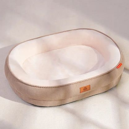 Corduroy Dog Bed Removable Washable Dogs Mat Winter Thickened Warmth Dogs Pad Soft Plush Anti-Slip Pet Sofa Bed Dog Accessories